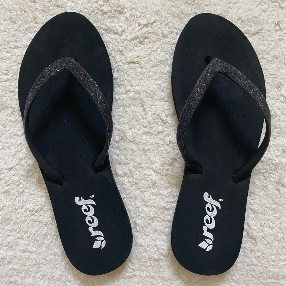 Reef Flipflops, size 6 black